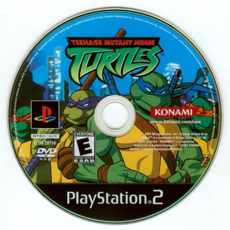 Лицензионный диск Teenage Mutant Ninja Turtles (2003) для PlayStation 2